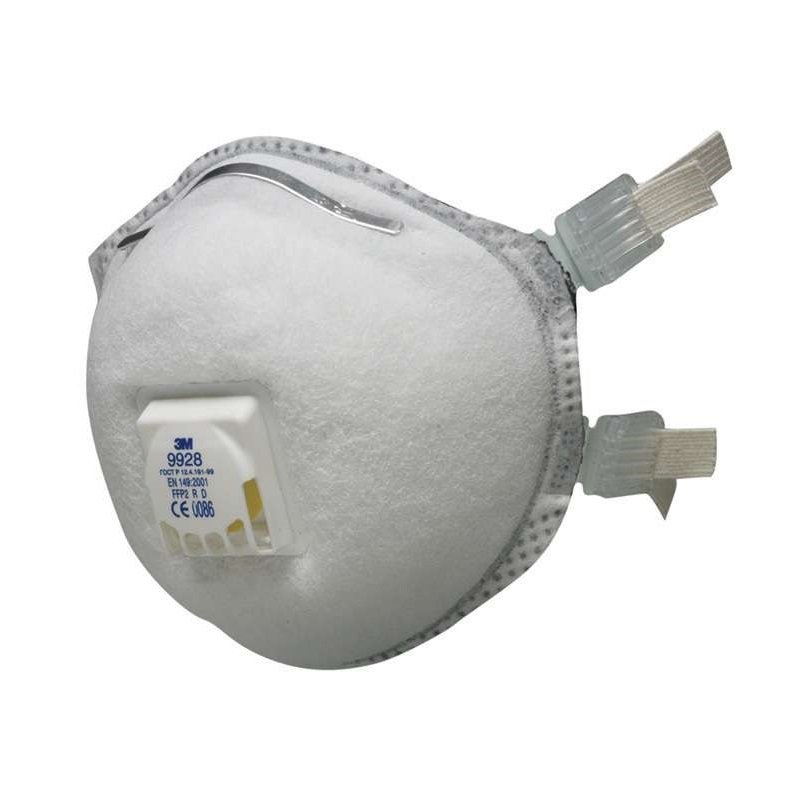 Mascarilla reutilizable con válvula FFP2 para soldadura y ozono 3M 9928 - Referencia 9928